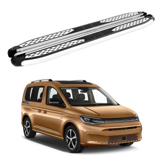 TURTLE Fits Volkswagen Caddy 2020-2025 / Swb Side Step Plus Silver
