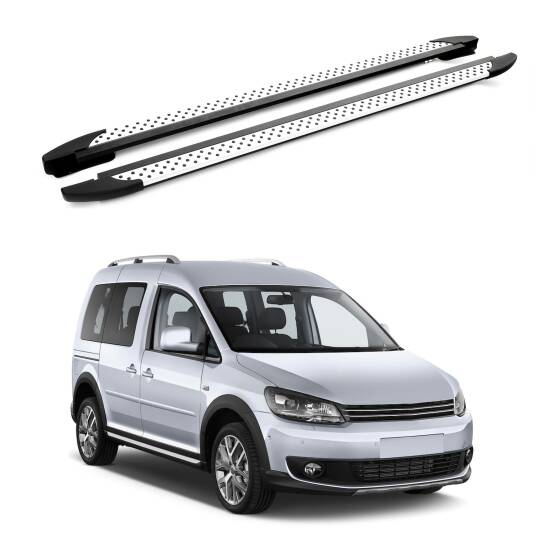 TURTLE Fits Volkswagen Caddy (2K) 2003-2019 / Lwb Side Step Era V1 Silver