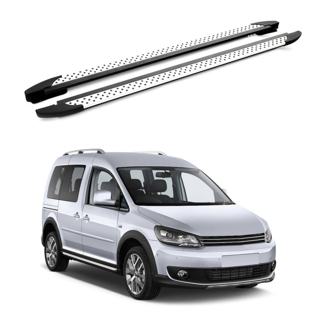 TURTLE Fits Volkswagen Caddy (2K) 2003-2019 / Lwb Side Step Era V1 Silver - 1
