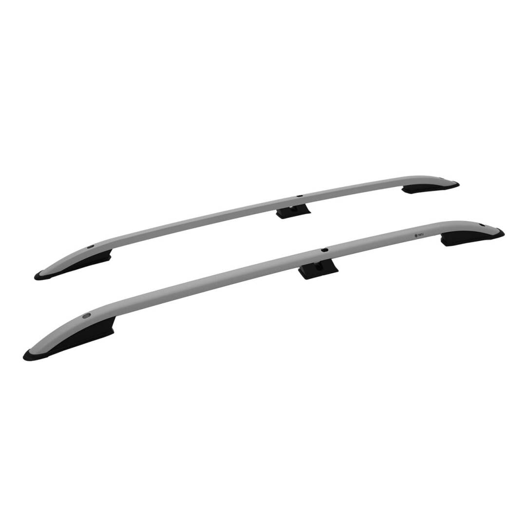TURTLE Fits Volkswagen Caddy (2K) 2003-2019 / Swb Roof Rail Crown Silver - 1