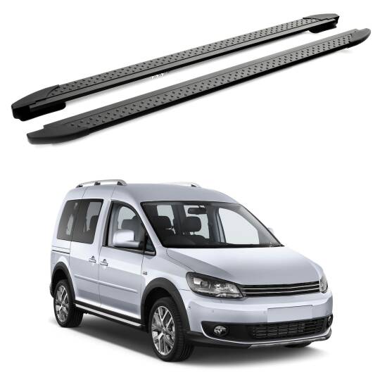 TURTLE Fits Volkswagen Caddy (2K) 2003-2019 / Swb Side Step Era V1 Black