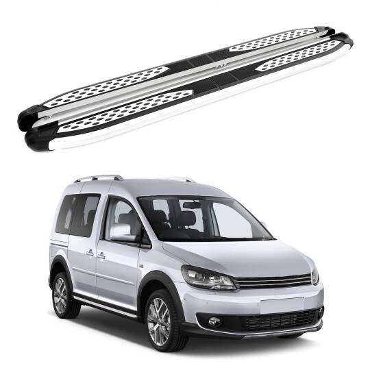 TURTLE Fits Volkswagen Caddy (2K) 2003-2019 / Swb Side Step Plus Silver