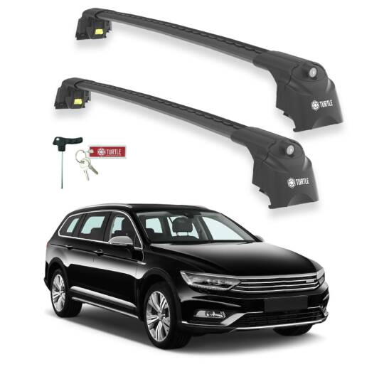TURTLE Fits Volkswagen Passat Alltrack (B8) 2015-2023 Roof Rack Air2 Black