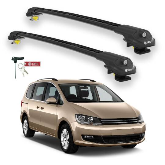 TURTLE Fits Volkswagen Sharkan (7N) 2010-2020 Roof Rack Air1 Black