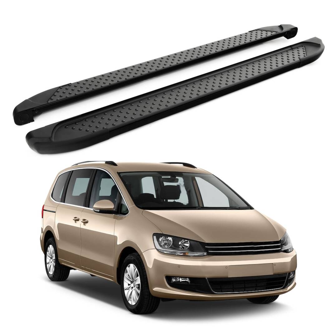 TURTLE Fits Volkswagen Sharkan (7N) 2010-2020 Side Step Sapphire V1 Black - 1