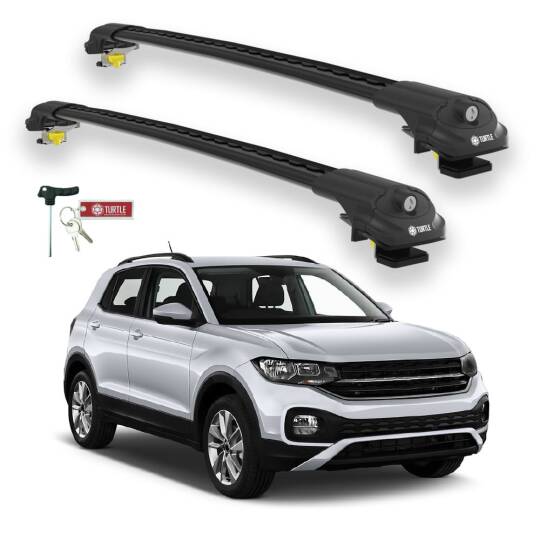 TURTLE Fits Volkswagen T-Cross (C11) 2019-2025 Roof Rack Air1 Black