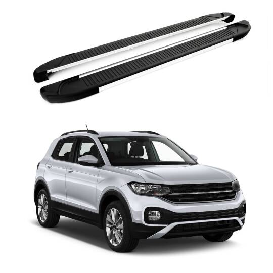 TURTLE Fits Volkswagen T-Cross (C11) 2019-2025 Side Step Another Silver