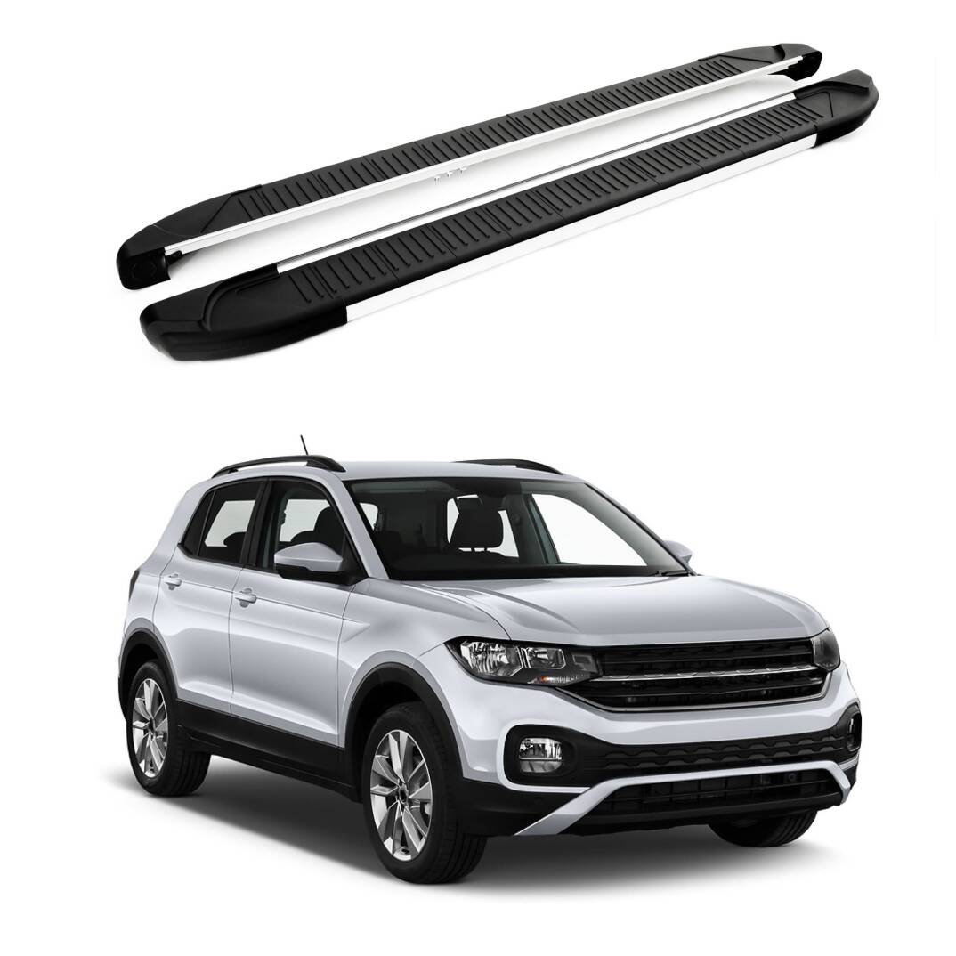 TURTLE Fits Volkswagen T-Cross (C11) 2019-2025 Side Step Another Silver - 1