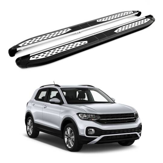 TURTLE Fits Volkswagen T-Cross (C11) 2019-2025 Side Step Plus Black