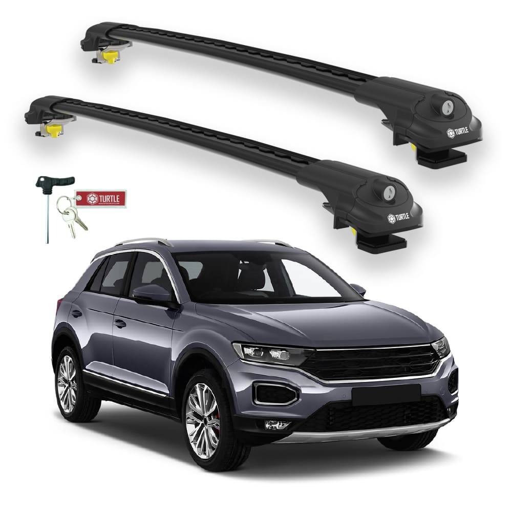 TURTLE Fits Volkswagen T-Roc 2017-2025 Roof Rack Air1 Black - 1