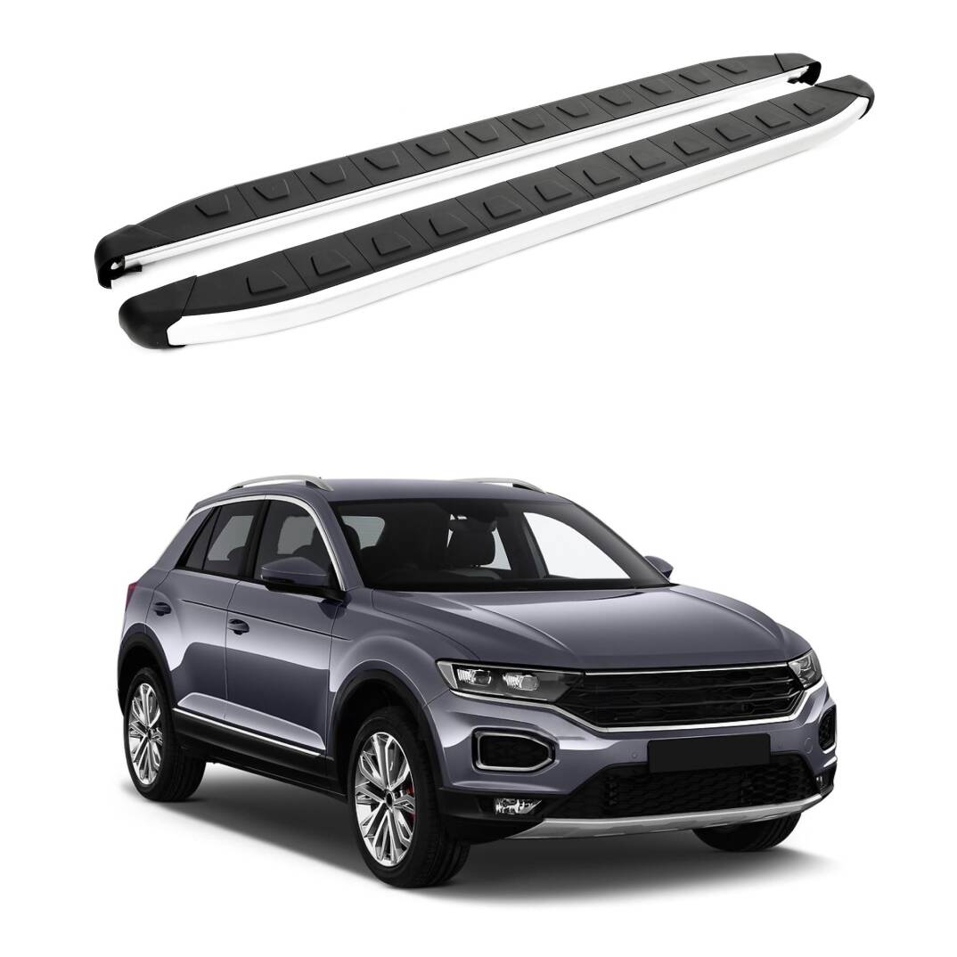 TURTLE Fits Volkswagen T-Roc 2017-2025 Side Step Alyans Silver - 1