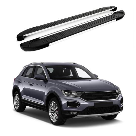TURTLE Fits Volkswagen T-Roc 2017-2025 Side Step Another Silver