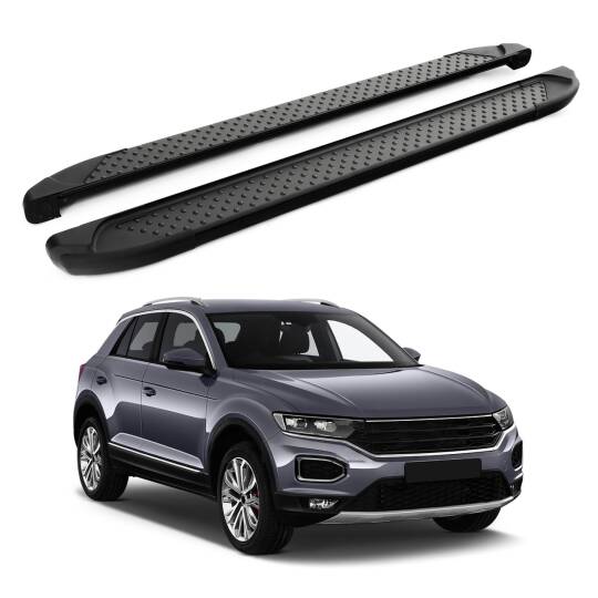 TURTLE Fits Volkswagen T-Roc 2017-2025 Side Step Sapphire V1 Black