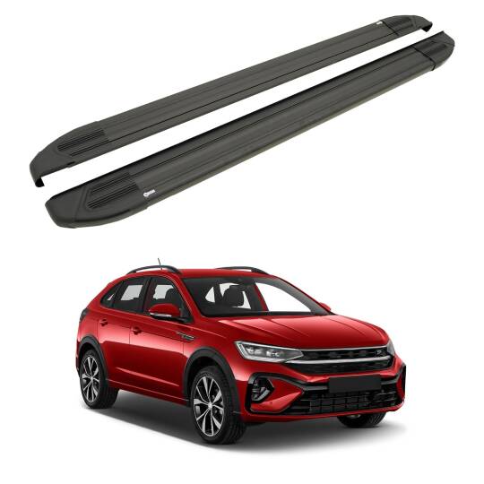 TURTLE Fits Volkswagen Taigo 2021-2025 Side Step Brillant Black