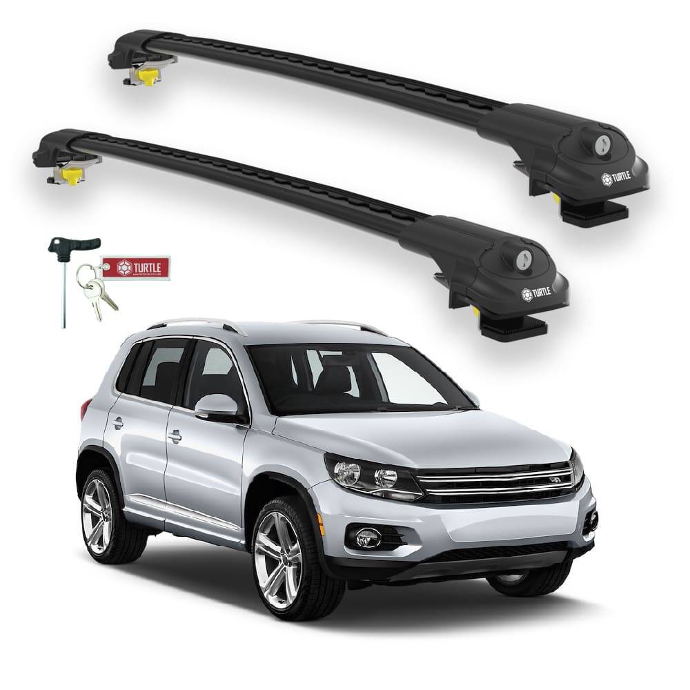 TURTLE Fits Volkswagen Tiguan (5N) 2007-2016 Roof Rack Air1 Black - 1