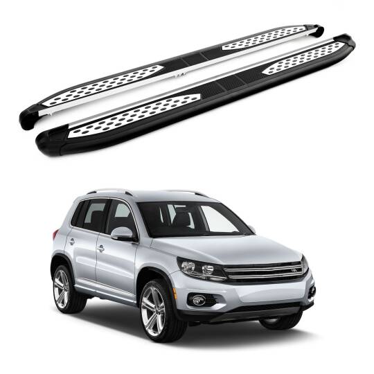 TURTLE Fits Volkswagen Tiguan (5N) 2007-2016 Side Step Plus Black