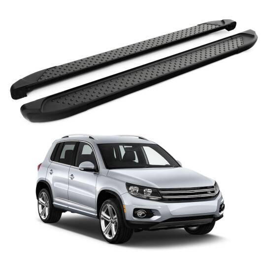 TURTLE Fits Volkswagen Tiguan (5N) 2007-2016 Side Step Sapphire V1 Black