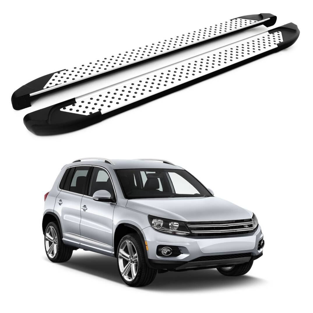 TURTLE Fits Volkswagen Tiguan (5N) 2007-2016 Side Step Sapphire V1 Silver - 1