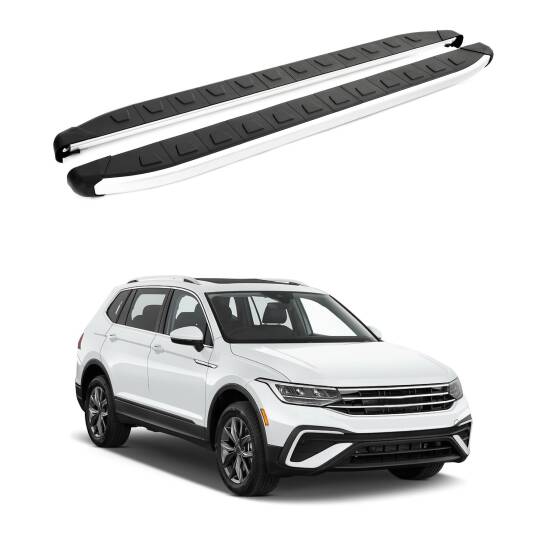 TURTLE Fits Volkswagen Tiguan (Ad/Bw) 2016-2023 Side Step Alyans Silver