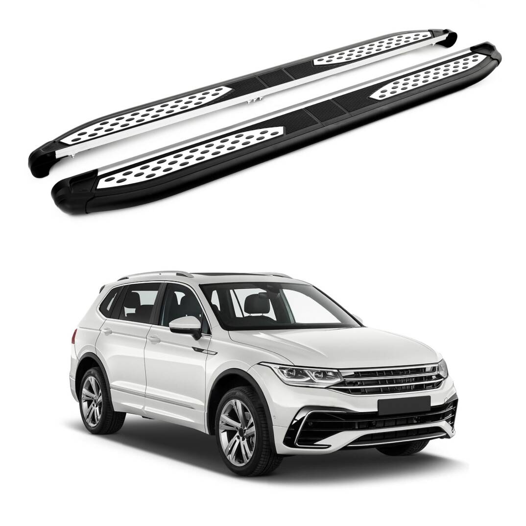 TURTLE Fits Volkswagen Tiguan Allspace (Ad/Bw) 2018-2023 Side Step Plus Black - 1