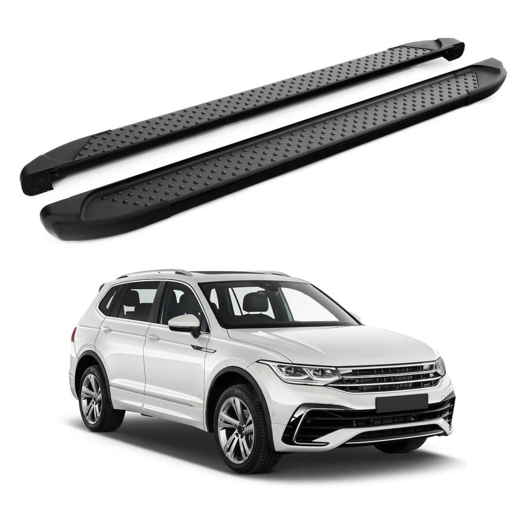 TURTLE Fits Volkswagen Tiguan Allspace (Ad/Bw) 2018-2023 Side Step Sapphire V1 Black - 1