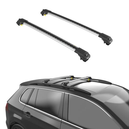 TURTLE Fits Volkswagen Tourmalinean (5T) 2015-2025 Roof Rack Air1 Silver - 1