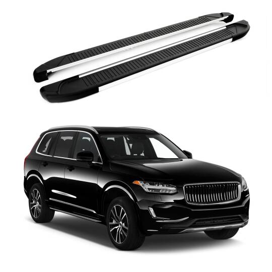 TURTLE Fits Volvo Xc90 2015-2025 Side Step Another Silver