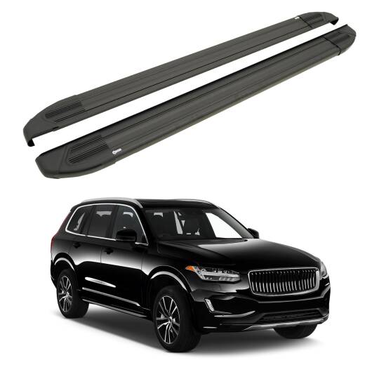 TURTLE Fits Volvo Xc90 2015-2025 Side Step Brillant Black