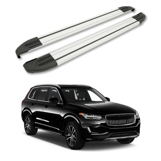 TURTLE Fits Volvo Xc90 2015-2025 Side Step Brillant Silver