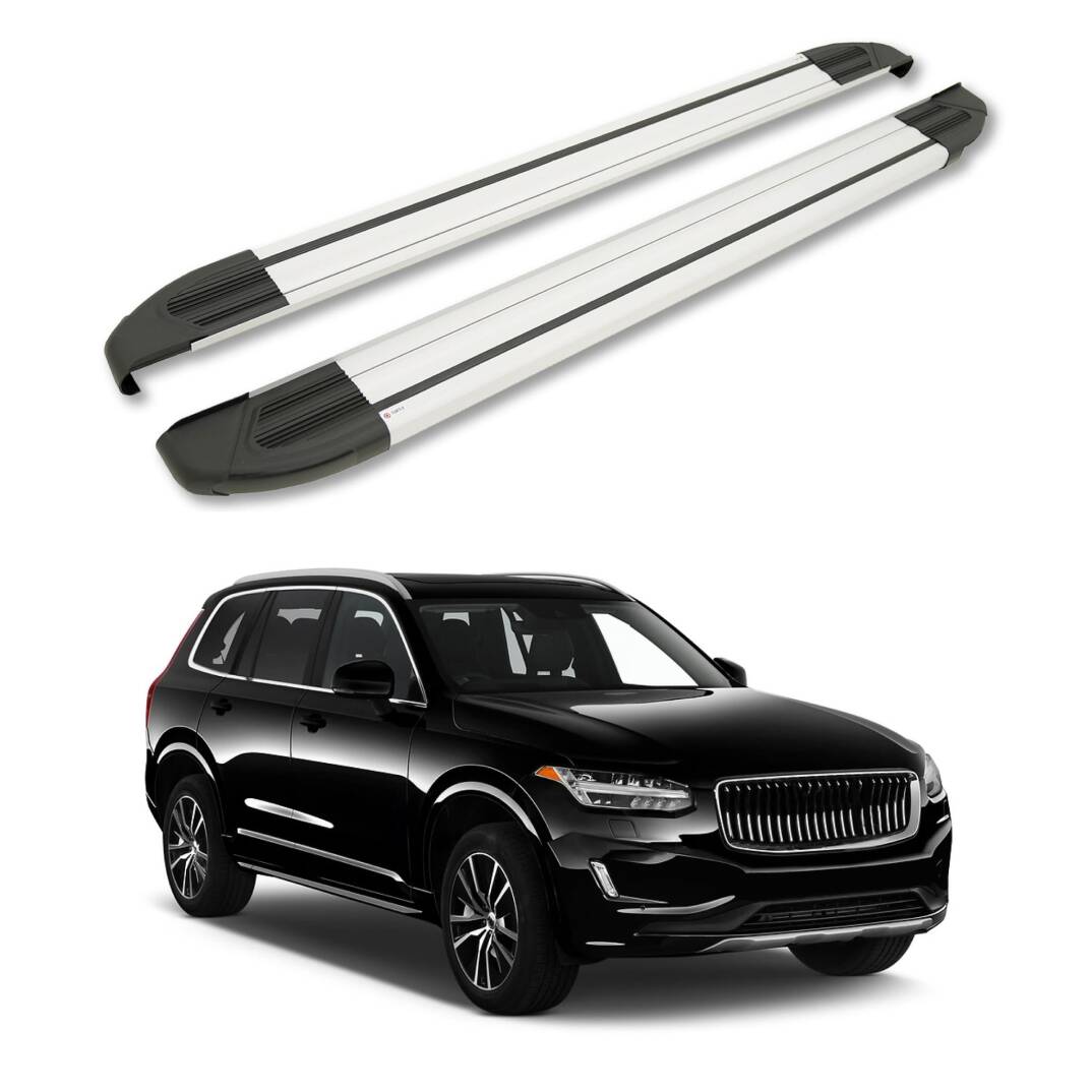 TURTLE Fits Volvo Xc90 2015-2025 Side Step Brillant Silver - 1