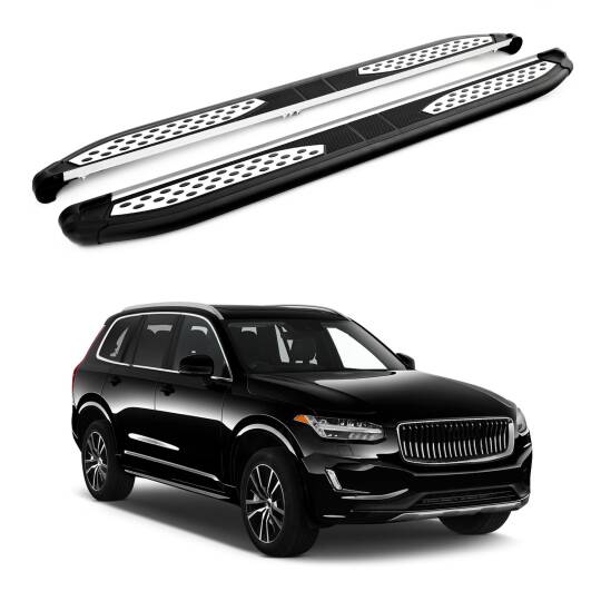 TURTLE Fits Volvo Xc90 2015-2025 Side Step Plus Black