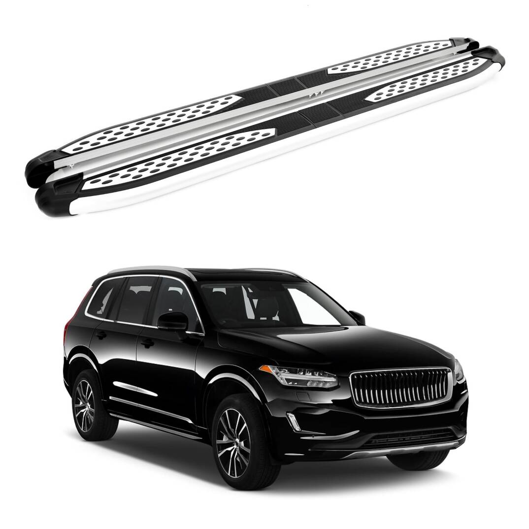 TURTLE Fits Volvo Xc90 2015-2025 Side Step Plus Silver - 1