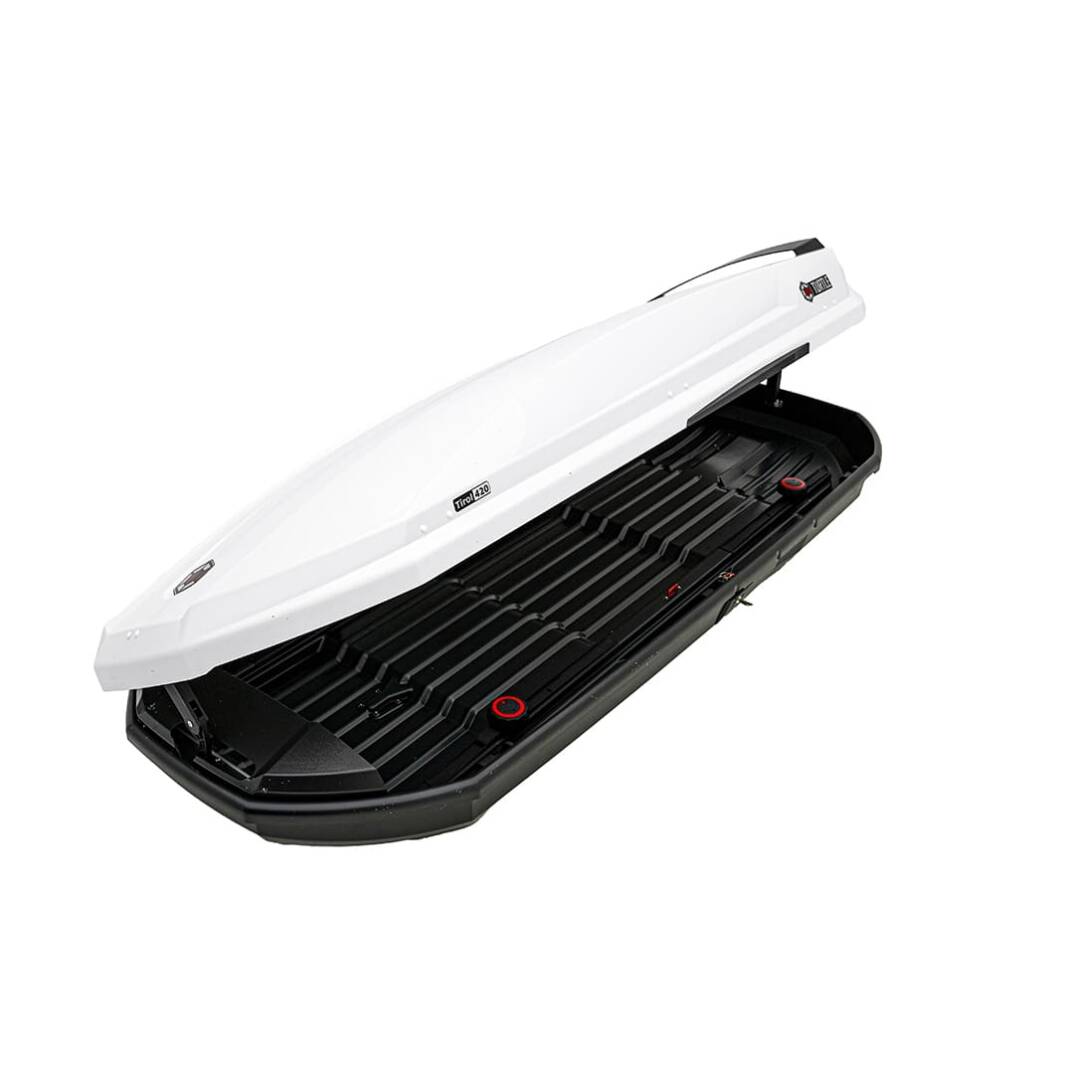 TURTLE Tirol 420L Roof Box Glossy White - 5